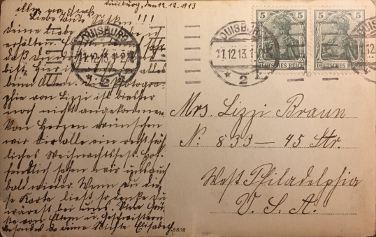 Postcard written in old German Script.