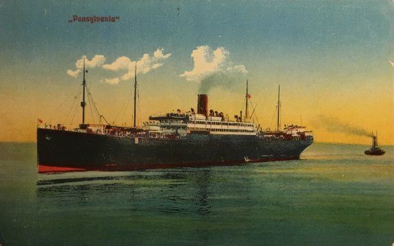 Postcard of the SS Pennsylvania from my Aunt's collection
