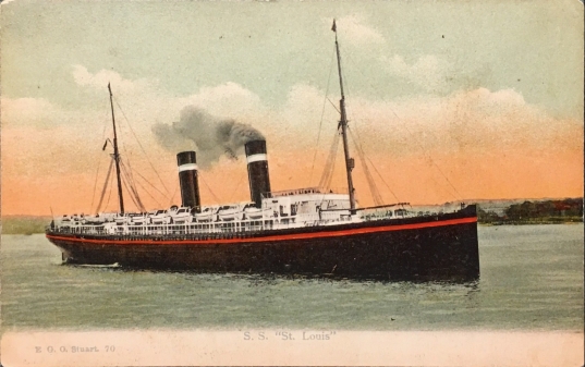 SS Saint Louis. The boat my aunt Blanche Townsend traveled back to the US in from the Rain Dears tour in Europe.